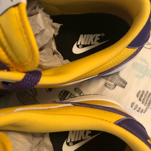 Nike Dunk Low Customized Los Angeles Lakers Shoes Size 10 - Picture 5 of 11